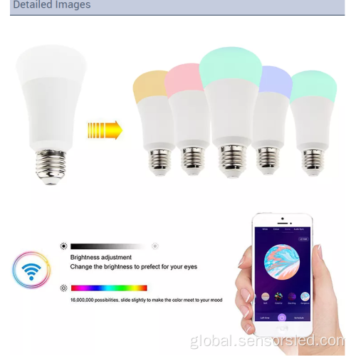 China led bulb with remote 2.4G control Brightness & Color Manufactory